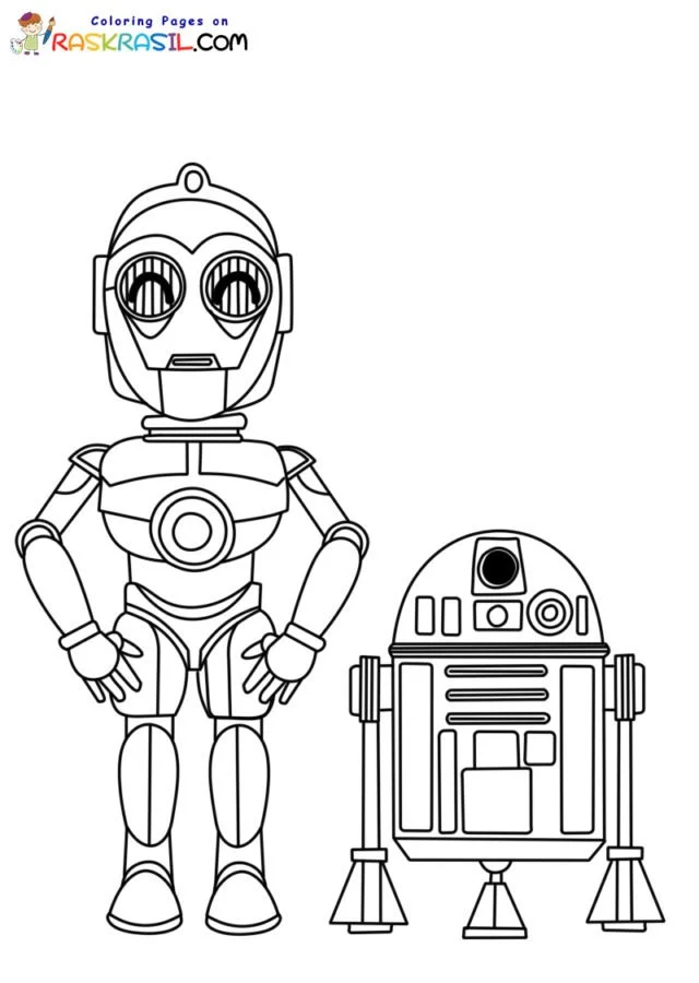 R2D2 Coloring Pages 3