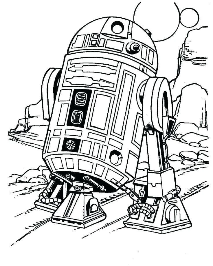R2D2 Coloring Pages 33