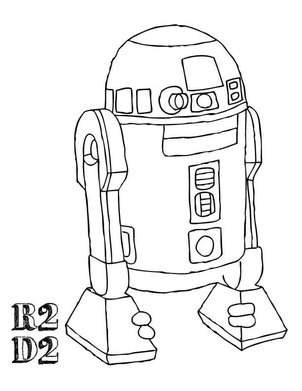 R2D2 Coloring Pages 6