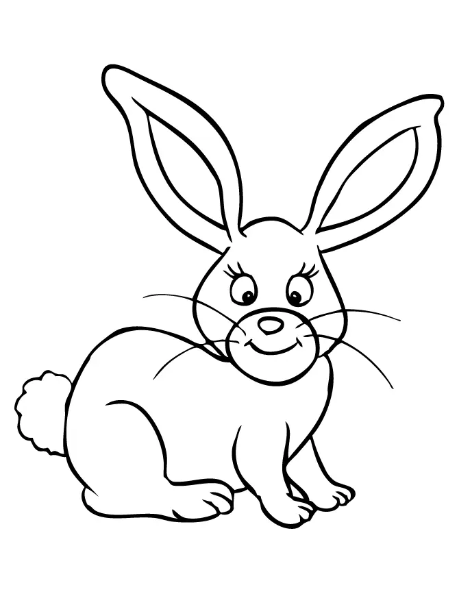 Rabbit Coloring Pages 4