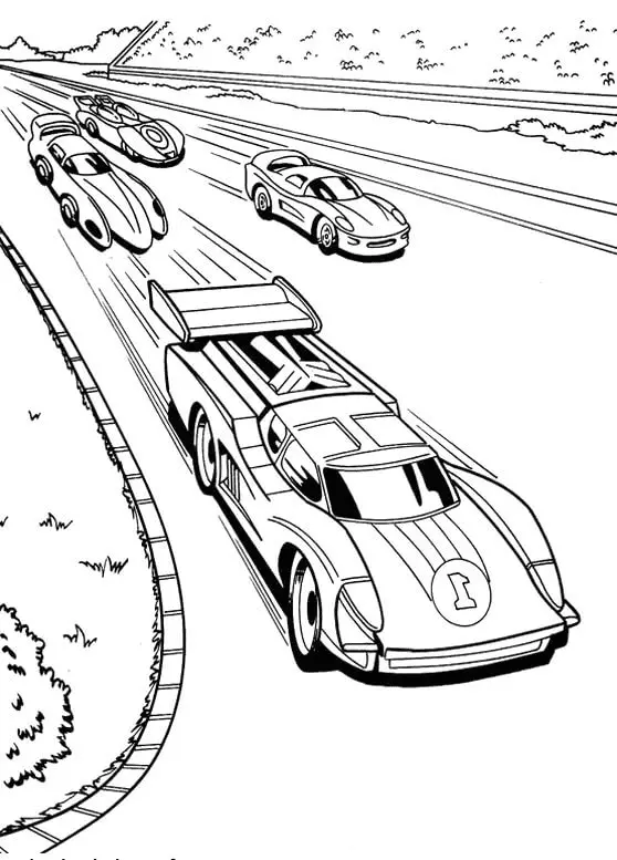 Desenhos de Carros de Corrida Para Colorir 11