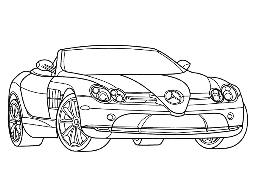 Desenhos de Carros de Corrida Para Colorir 16