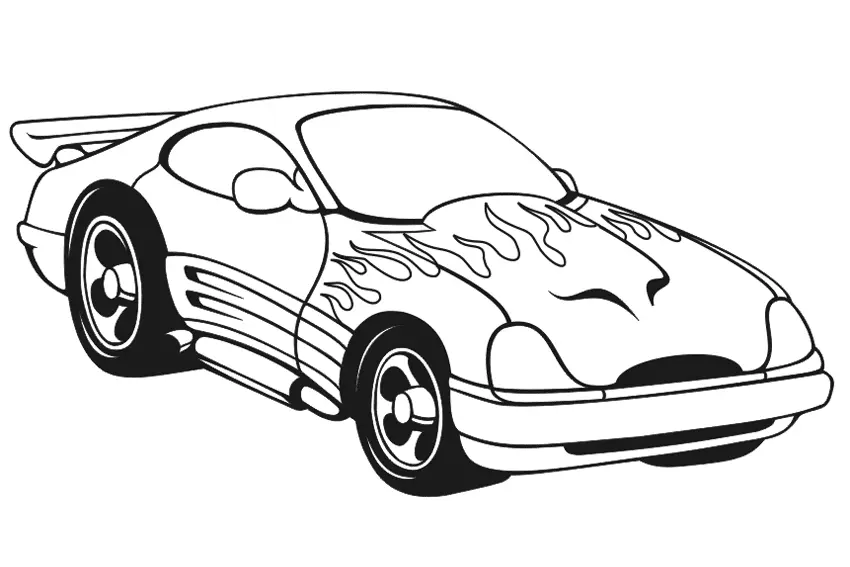 Desenhos de Carros de Corrida Para Colorir 17