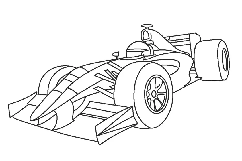 Desenhos de Carros de Corrida Para Colorir 20