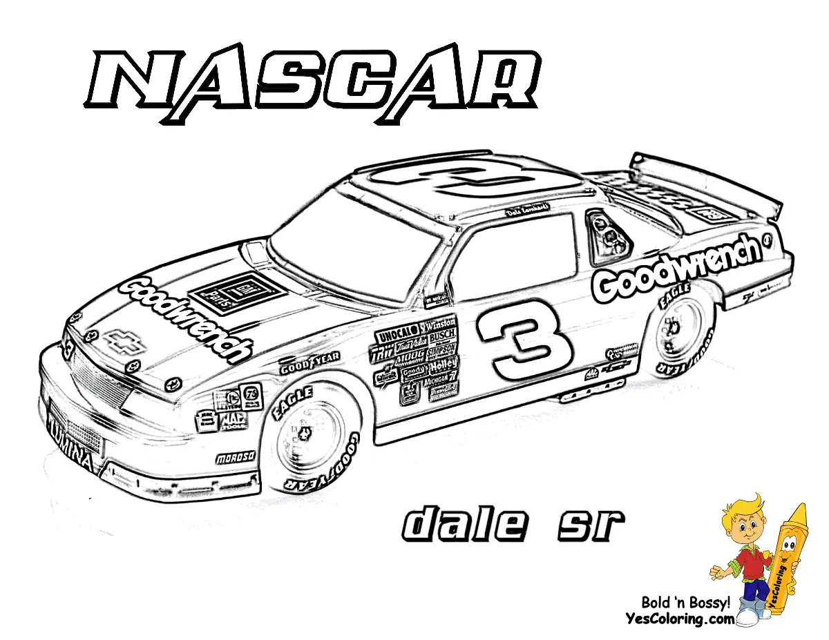 Desenhos de Carros de Corrida Para Colorir 21