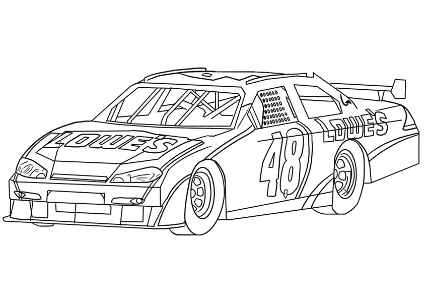 Desenhos de Carros de Corrida Para Colorir 25