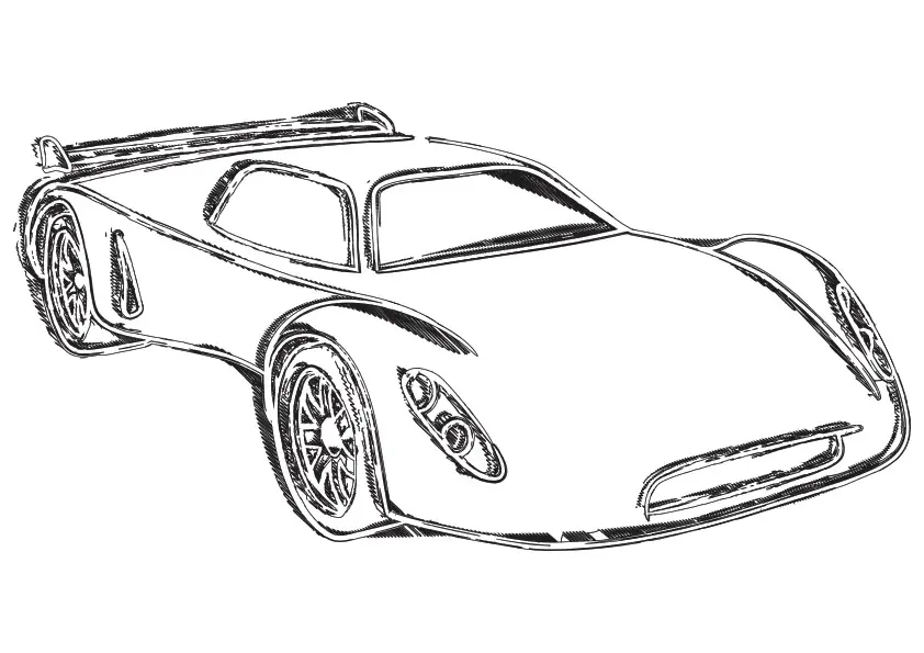 Desenhos de Carros de Corrida Para Colorir 29