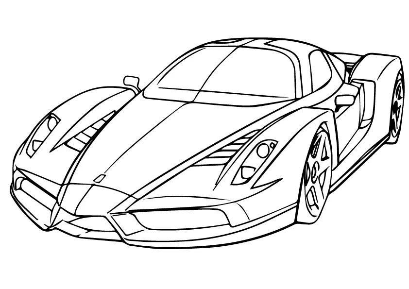 Desenhos de Carros de Corrida Para Colorir 3