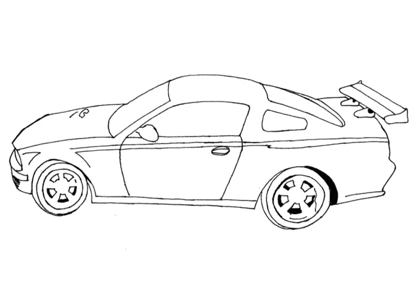 Desenhos de Carros de Corrida Para Colorir 30