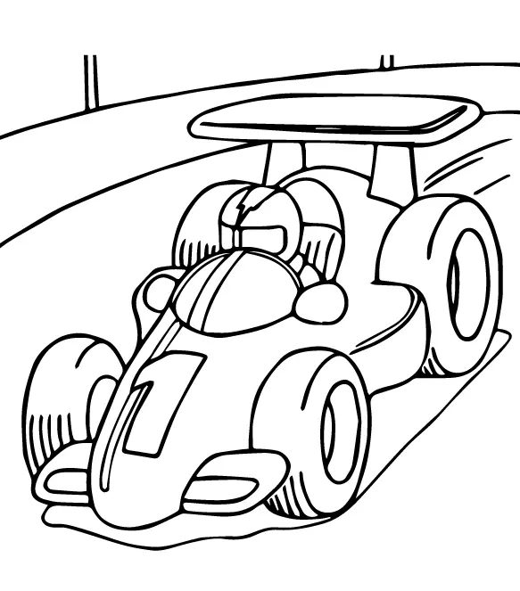 Desenhos de Carros de Corrida Para Colorir 31