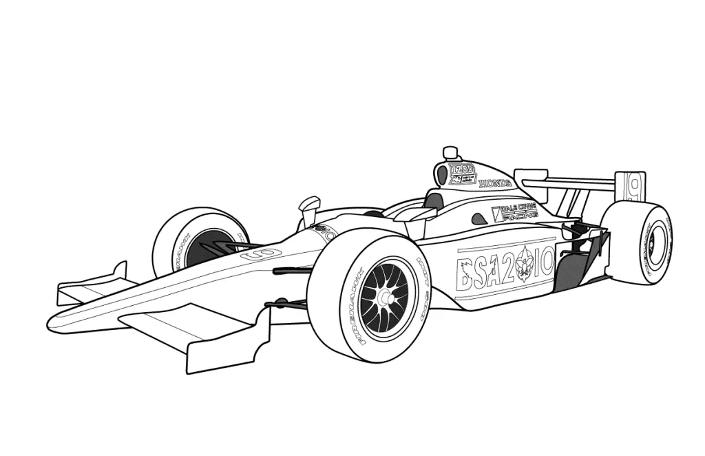 Desenhos de Carros de Corrida Para Colorir 34