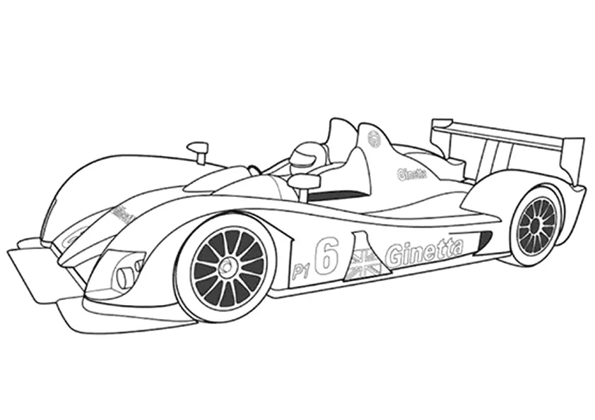 Desenhos de Carros de Corrida Para Colorir 35