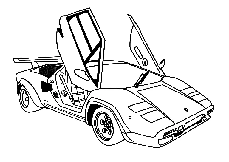 Desenhos de Carros de Corrida Para Colorir 5