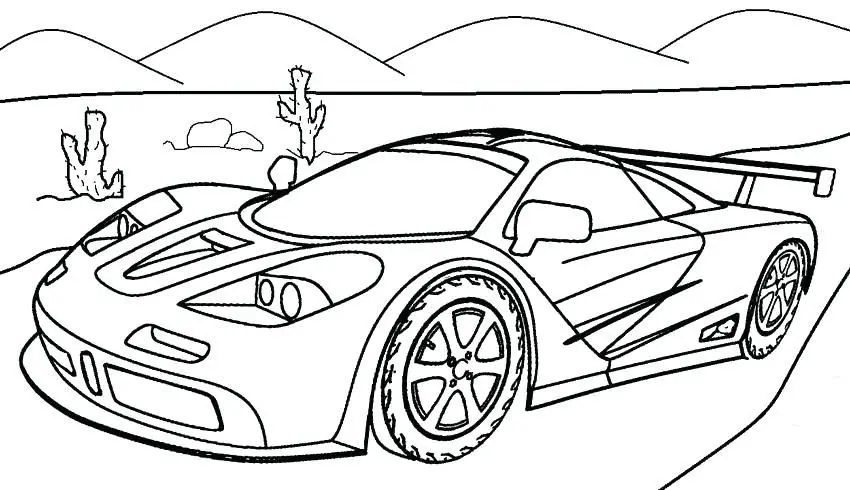 Desenhos de Carros de Corrida Para Colorir 6