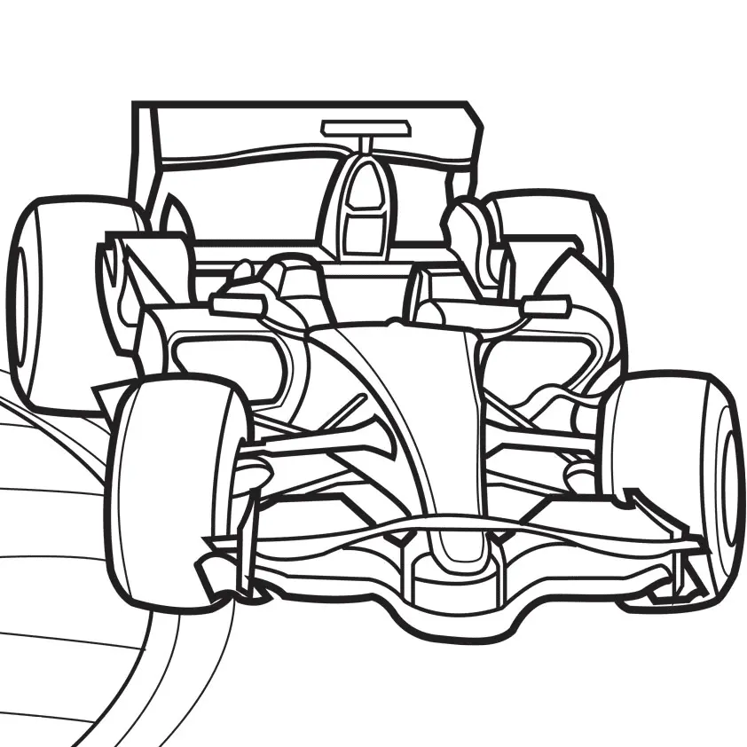 Desenhos de Carros de Corrida Para Colorir 9