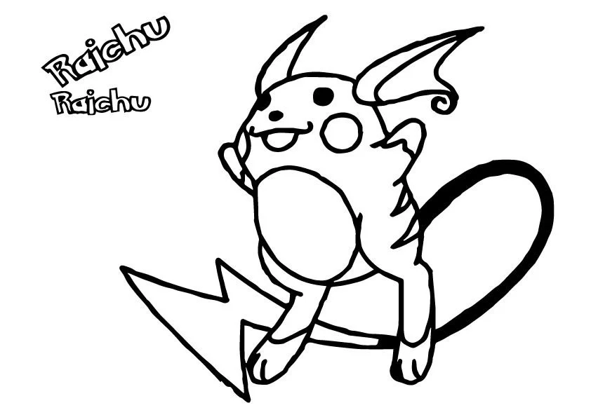 Raichu Ausmalbilder 2