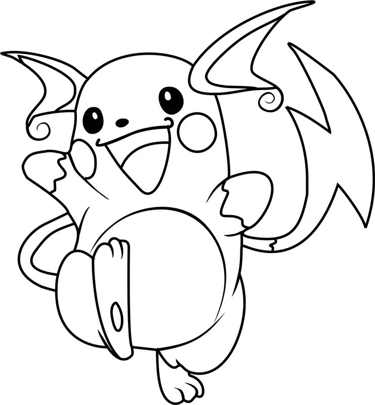 Raichu Ausmalbilder 3