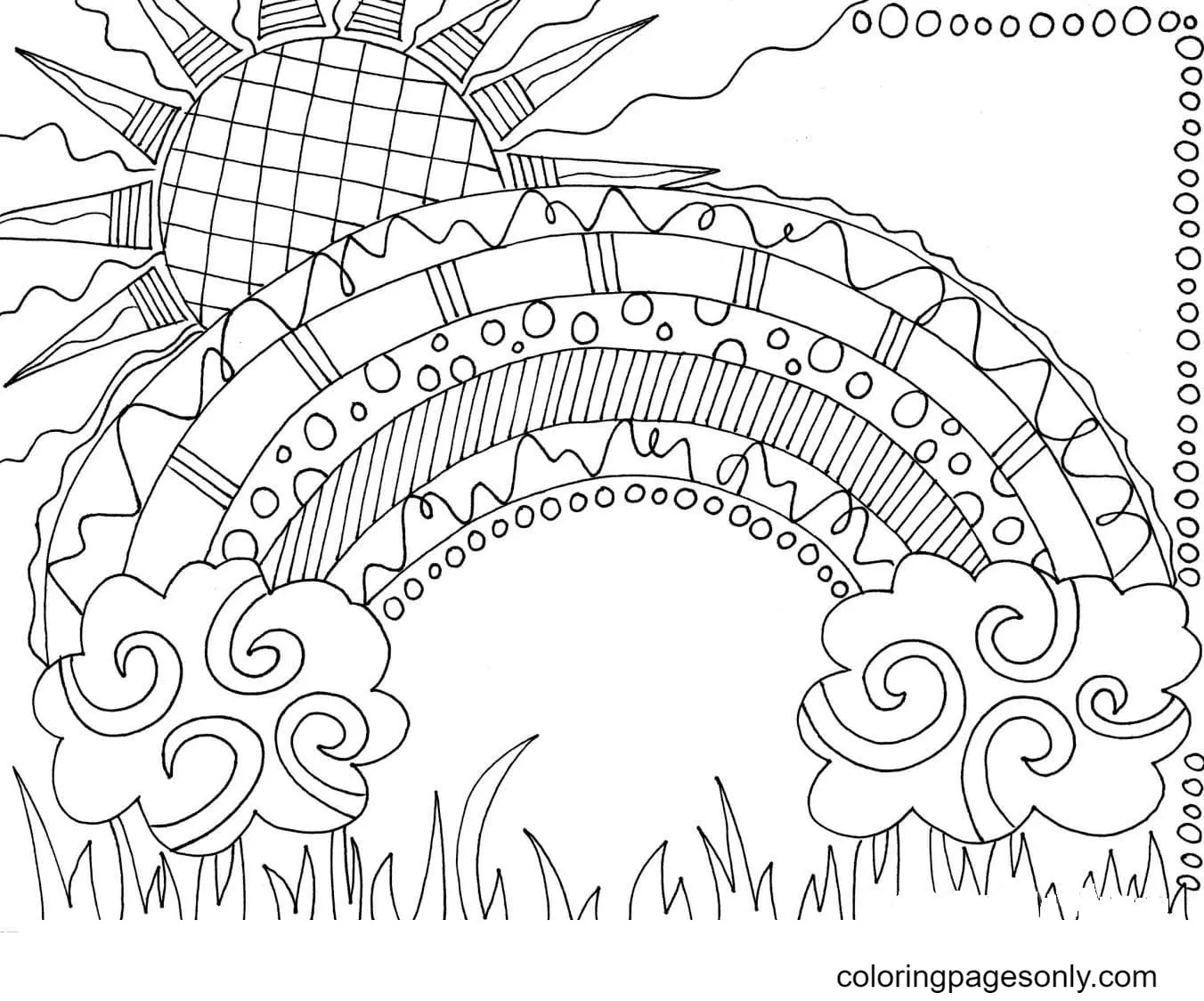 Del Arco Iris Para Colorear 24