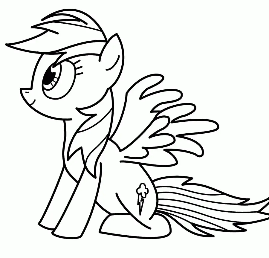 Rainbow Dash Coloring Pages 13