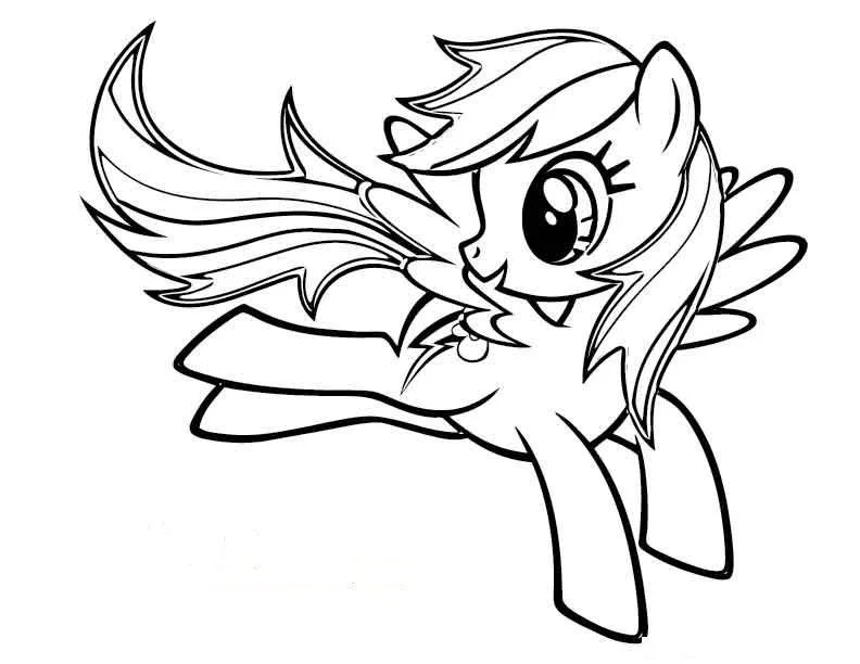 Rainbow Dash Coloring Pages 14
