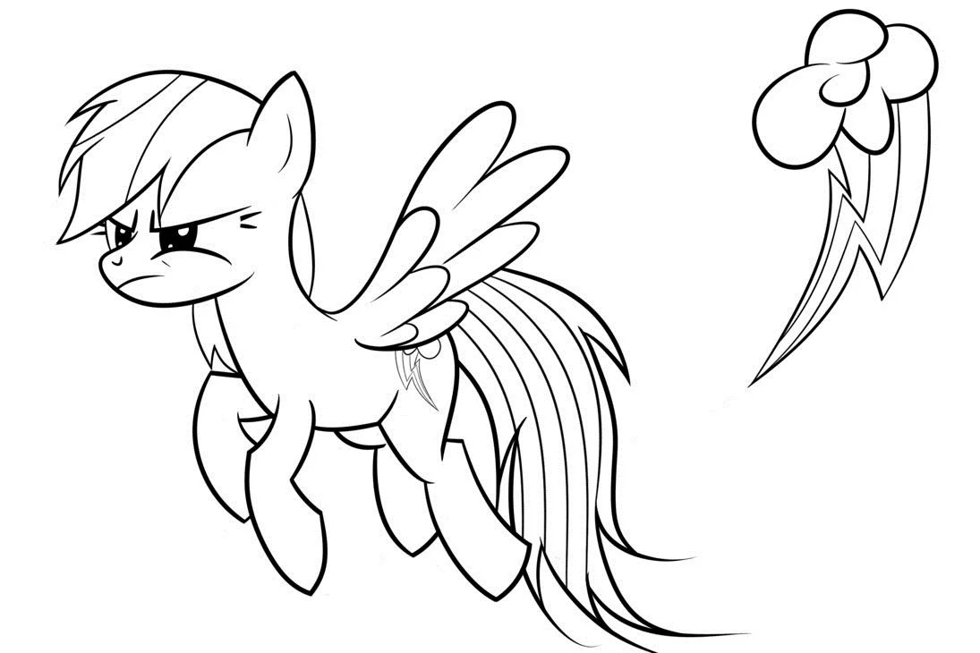 Rainbow Dash Coloring Pages 16