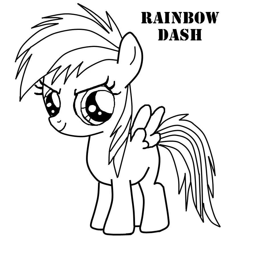 Rainbow Dash Coloring Pages 25