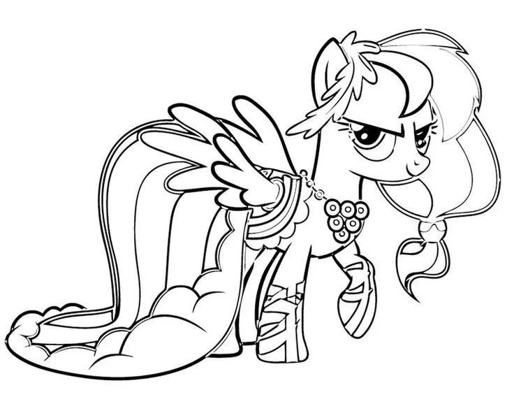 Rainbow Dash Coloring Pages 37