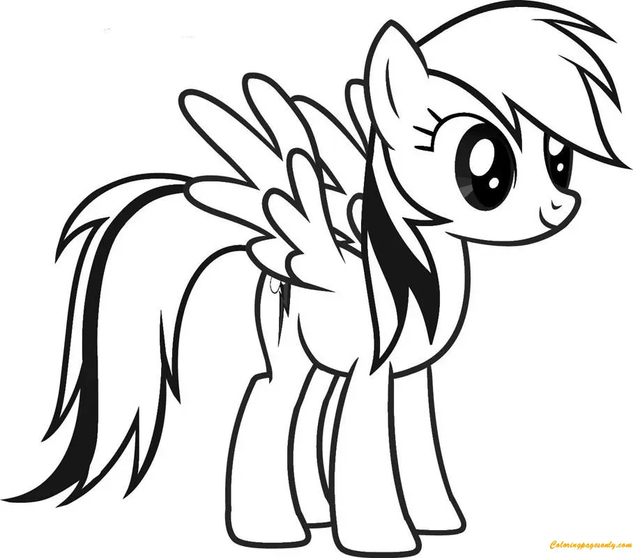 Rainbow Dash Coloring Pages 4