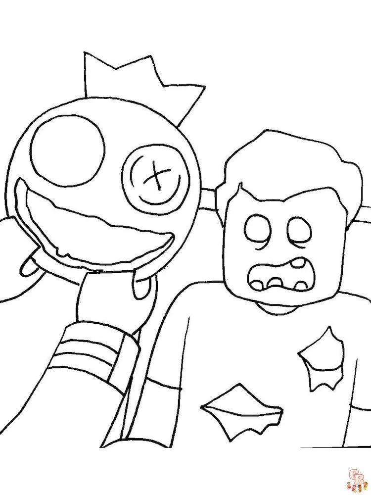 Rainbow Friends 2 Coloring Pages 14