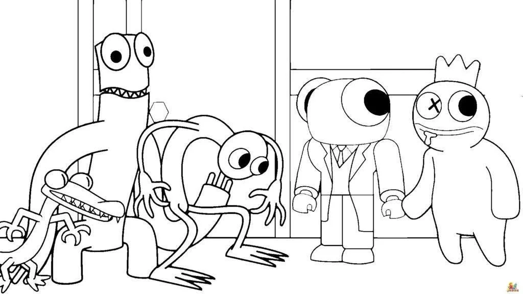 Rainbow Friends 2 Coloring Pages 6