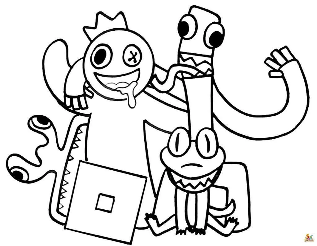 Rainbow Friends 2 Coloring Pages 7