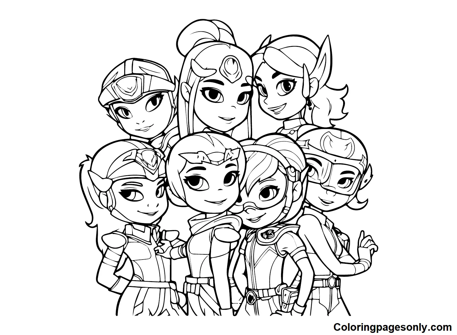 Rainbow Rangers Coloring Pages 2