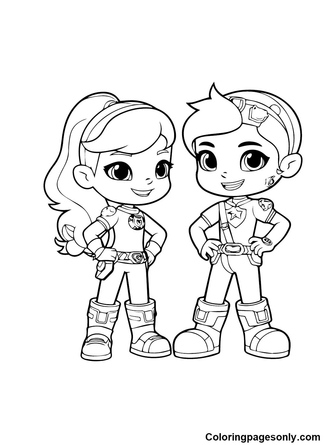 Rainbow Rangers Coloring Pages 9