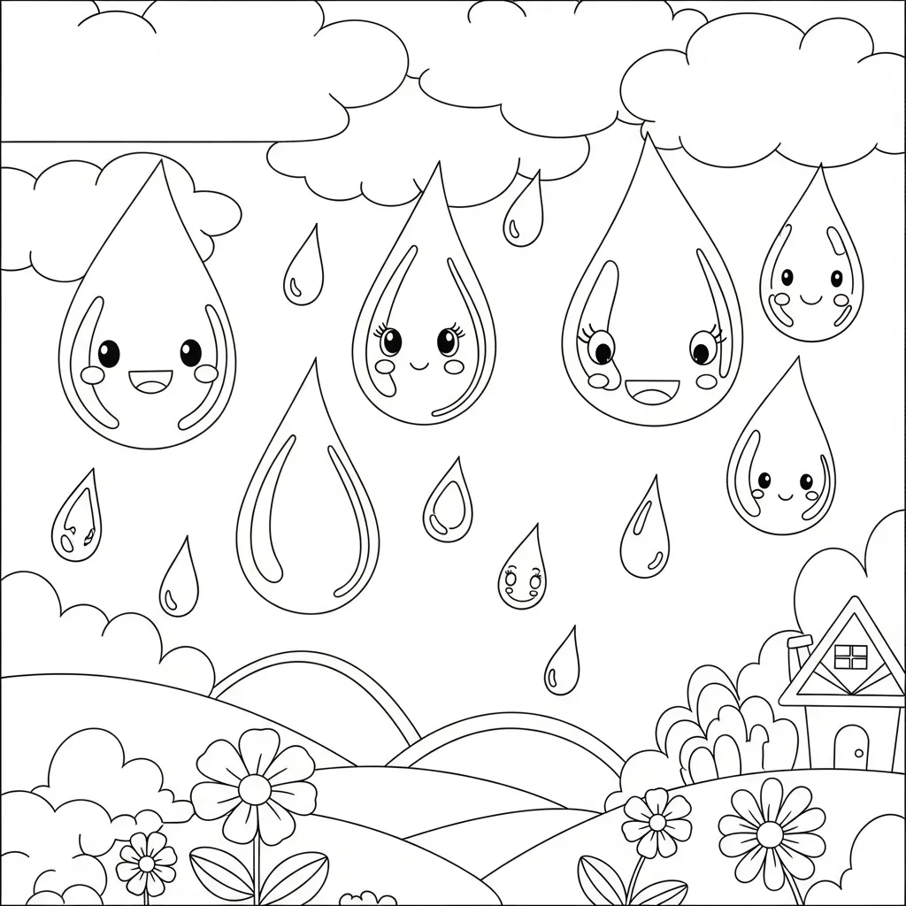 Seasons and Nature Coloring Pages