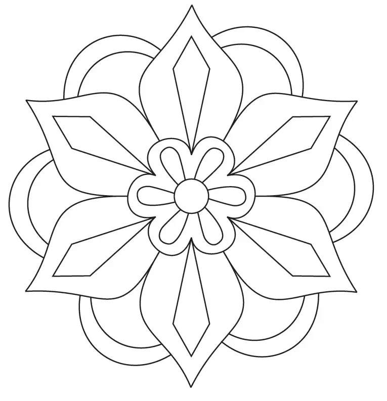 Rangoli Ausmalbilder 1
