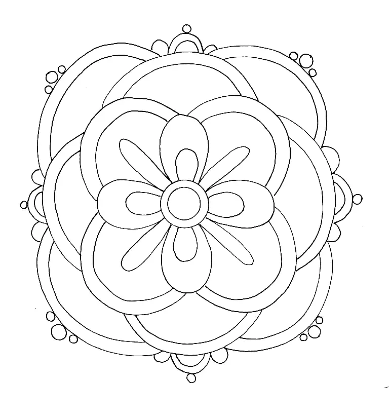 Rangoli Ausmalbilder 21