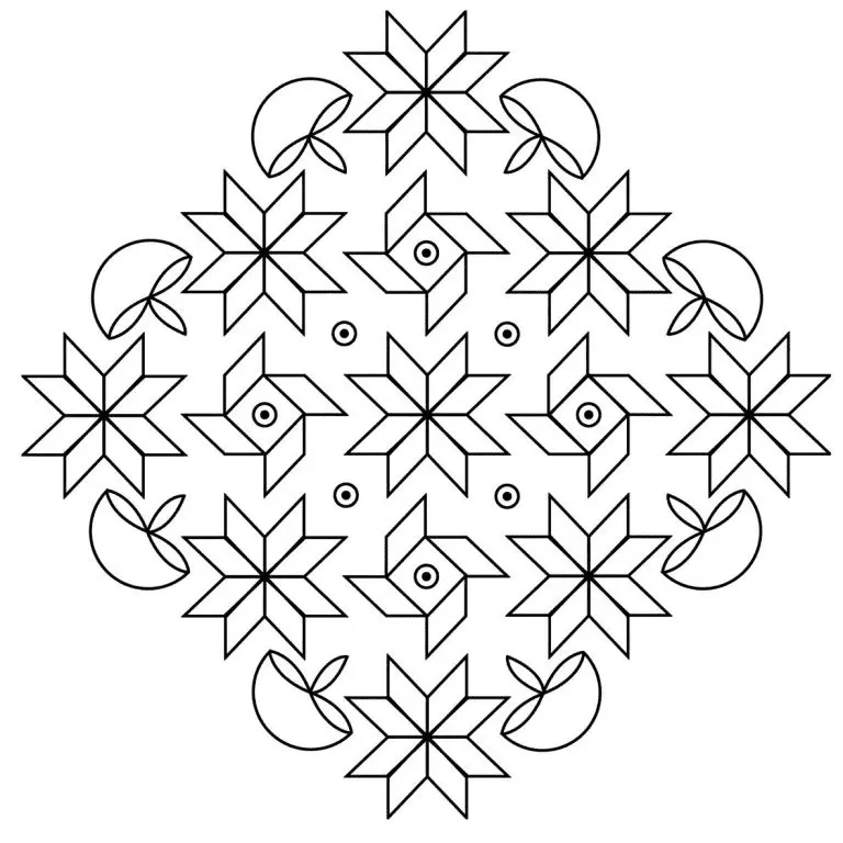 Rangoli Ausmalbilder 30