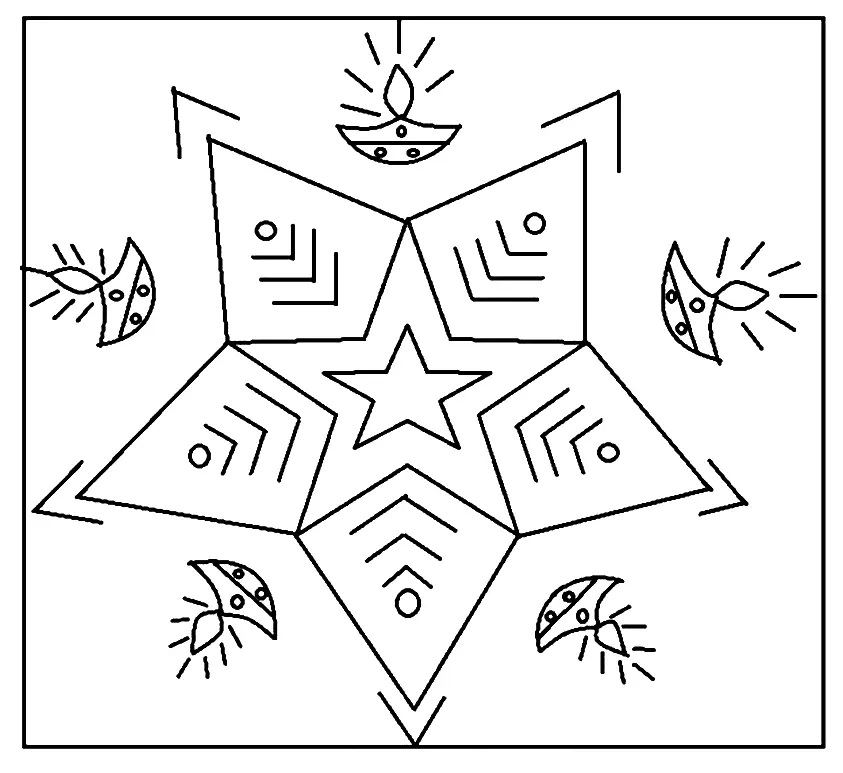 Rangoli Ausmalbilder 36
