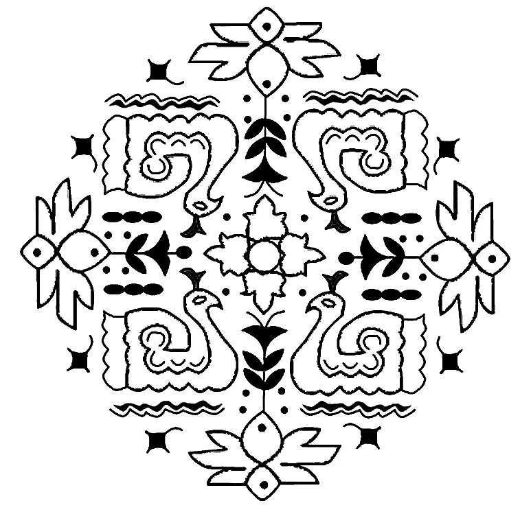 Rangoli Ausmalbilder 37