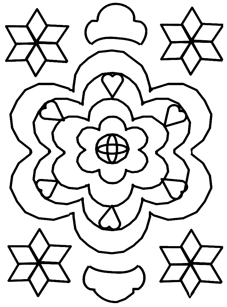 Rangoli Ausmalbilder 38
