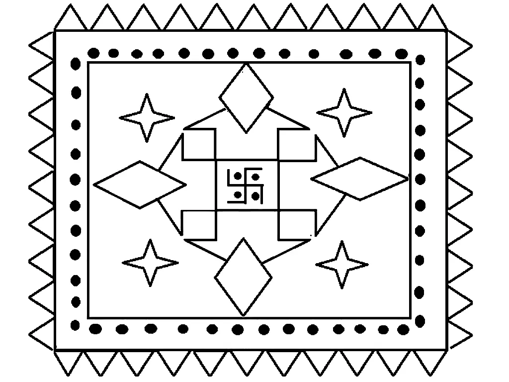 Rangoli Ausmalbilder 41