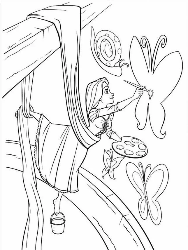Desenhos de Rapunzel Para Colorir 12