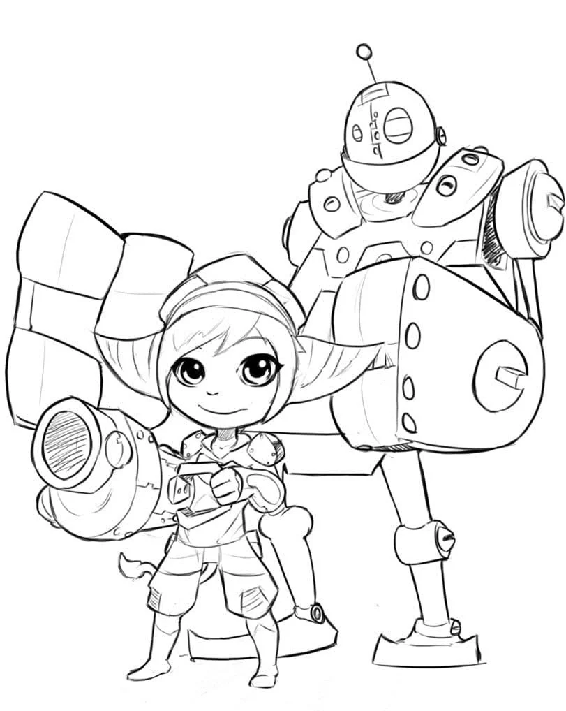 Ratchet and Clank Coloring Pages 20
