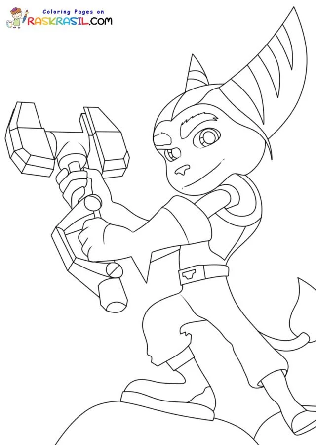 Ratchet and Clank Coloring Pages 3