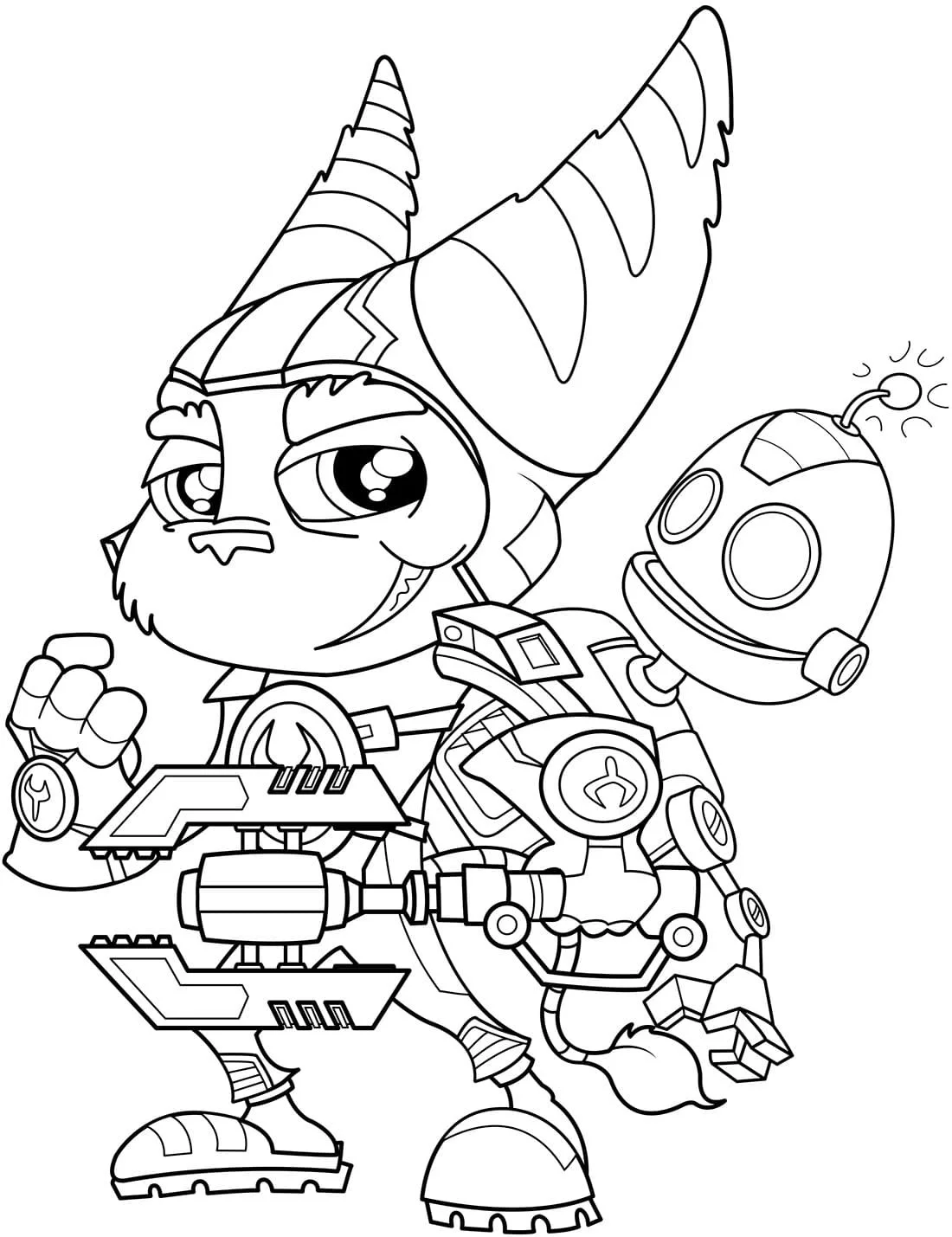 Ratchet and Clank Coloring Pages 35