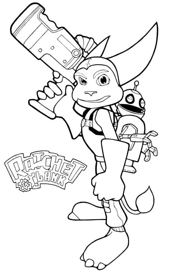 Ratchet and Clank Coloring Pages 37
