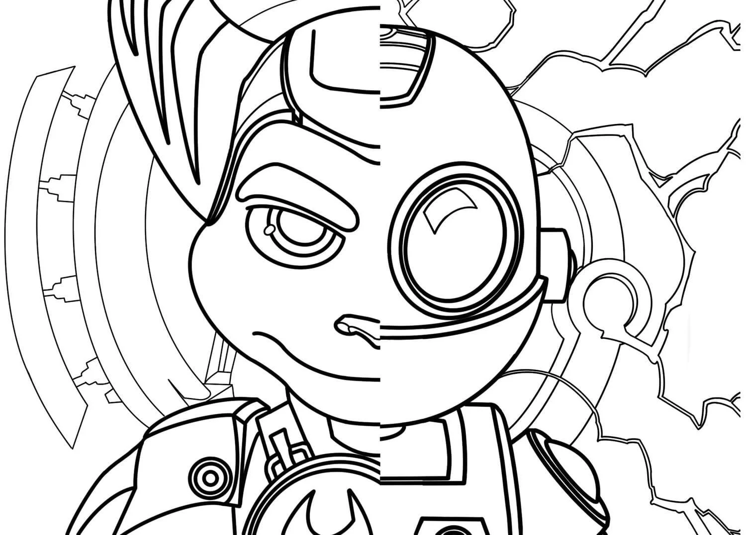 Ratchet and Clank Coloring Pages 6