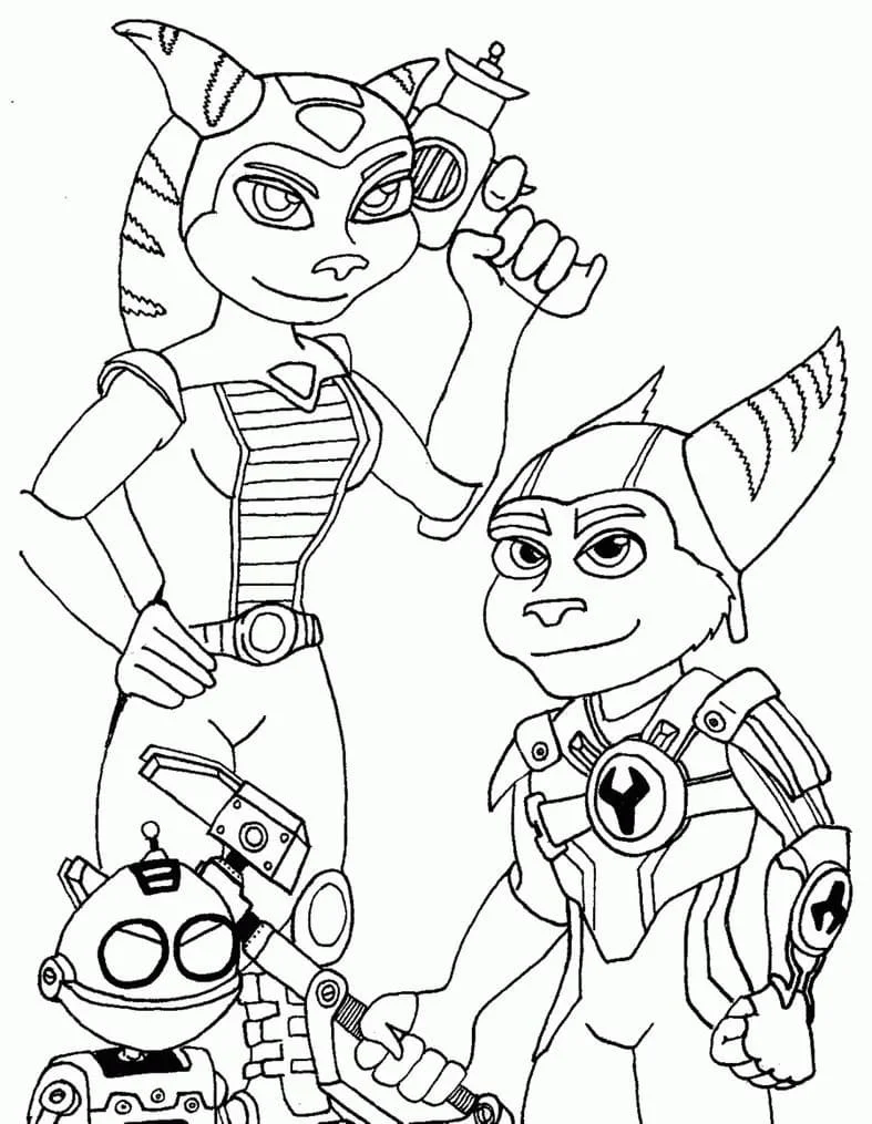Ratchet and Clank Coloring Pages 9