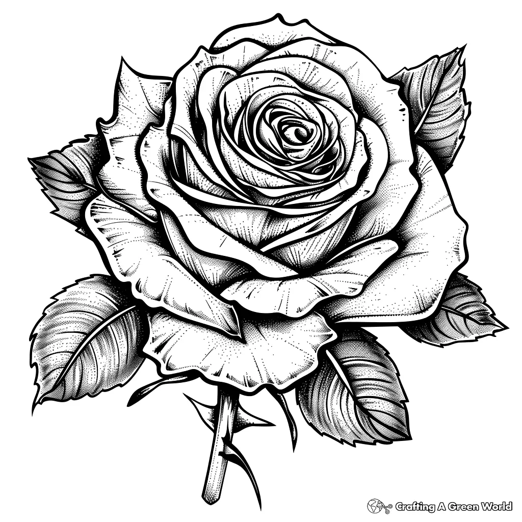 Realistic Flower Coloring Pages 1