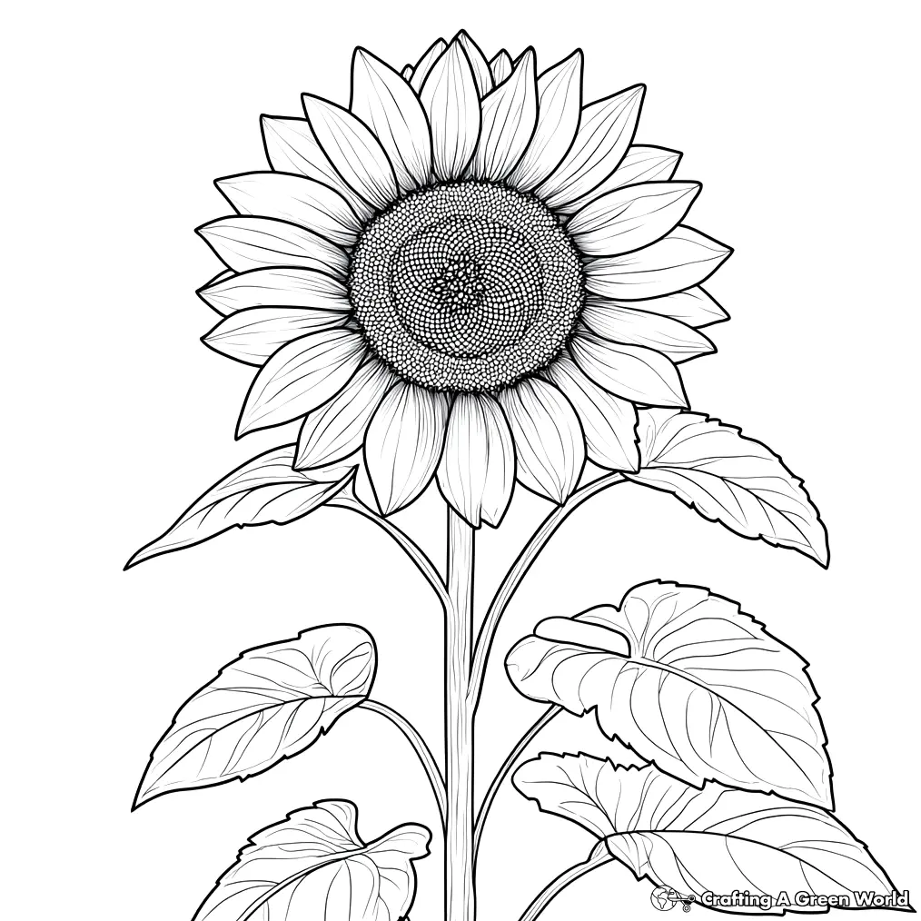 Realistic Flower Coloring Pages 10
